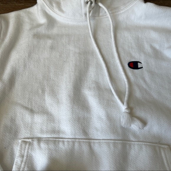 Champion Vintage Reverse Weave White Hoodie - Picture 15 of 16